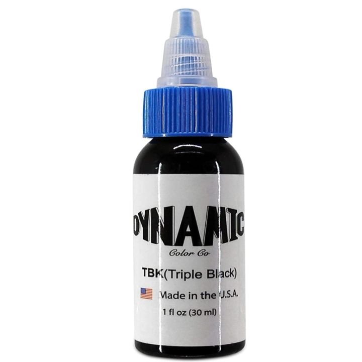 Dynamic Color TBK (Triple Black) Tattoo Ink – 1 oz (30 ml)