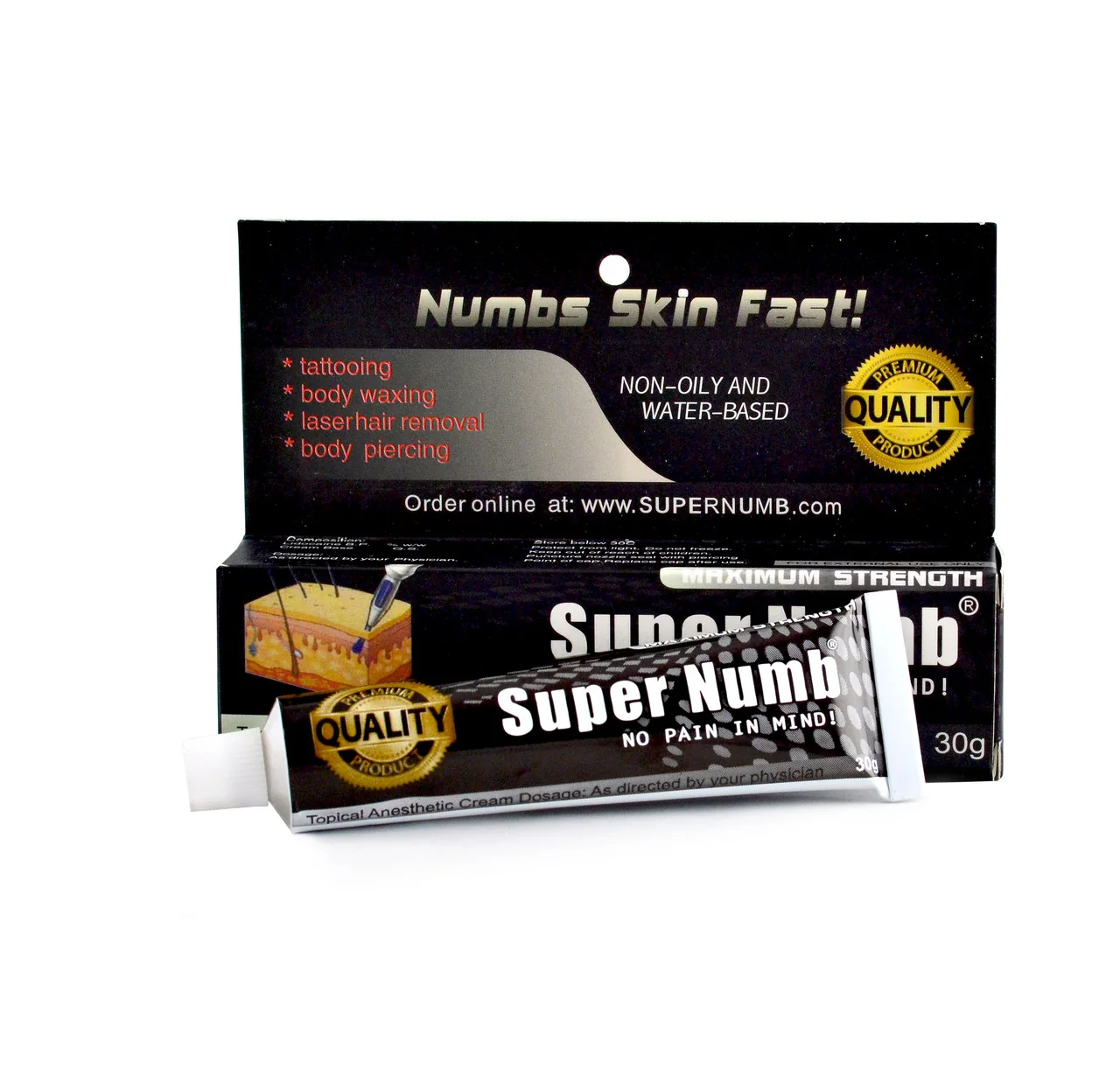 Super Numb Topical Anesthetic Cream – Maximum Strength | 10 g / 30 g