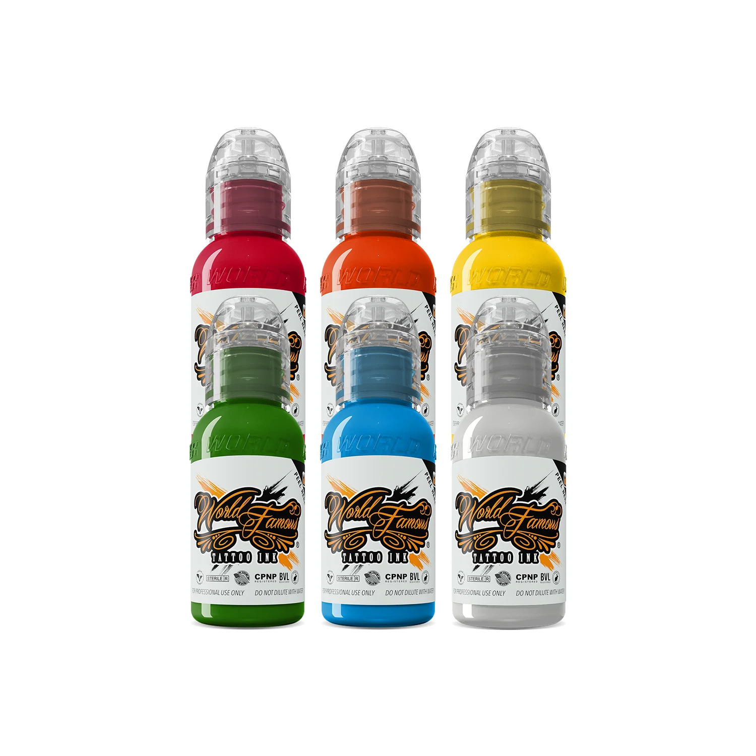 World Famous Tattoo Ink – 6 Color Simple Set | 1 oz